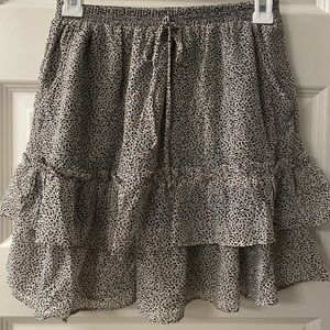 Animal print Flowy mini skirt with pockets